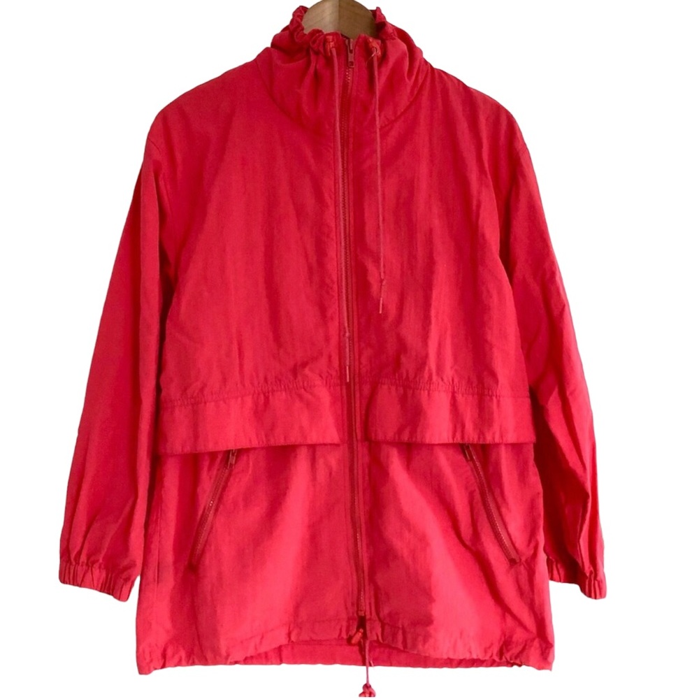 Eddie Bauer Women’s Vintage 90s Full Zip Windbreaker, Neon Pink Size Small